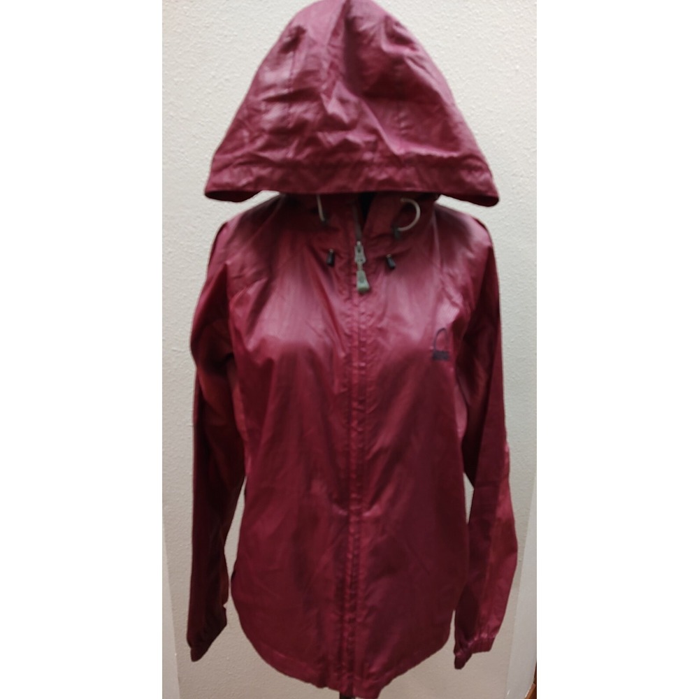Sierra Designs Woman's Jacket Medium Maroon Windbreaker Lightweight  A16
